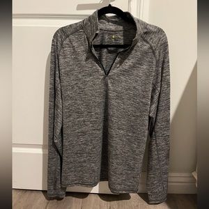 Men’s Grey Zella Zip Workout Gym Sweatshirt with Hoodie Size: M